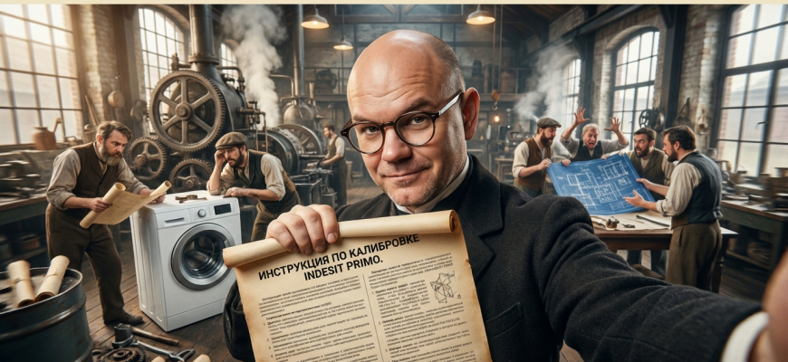 Калибровка стиральной машины Indesit Primo с пошаговым описанием процесса.