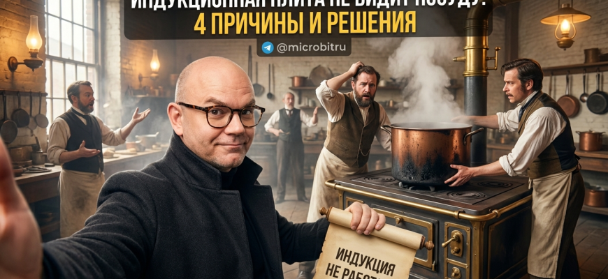 Индукционная плита, на которой не распознается посуда, причины проблемы и способы решения.