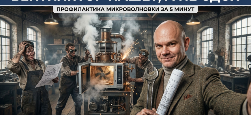 Комбинированная микроволновка с конвекцией, уход и профилактика её вентилятора.