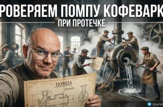 Разобранная кофеварка с акцентом на помпу и прокладки для проверки на утечки.