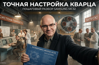 Пошаговая инструкция по калибровке кварца в Samsung MC32.