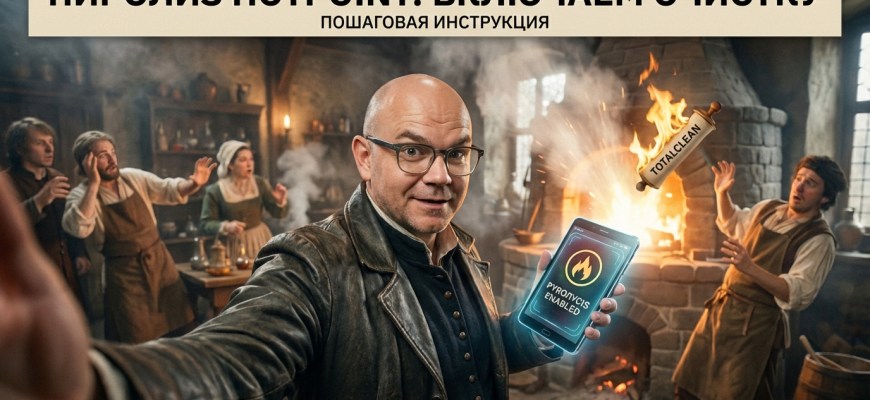 Пиролиз в духовке Hotpoint TotalClean, показан процесс включения