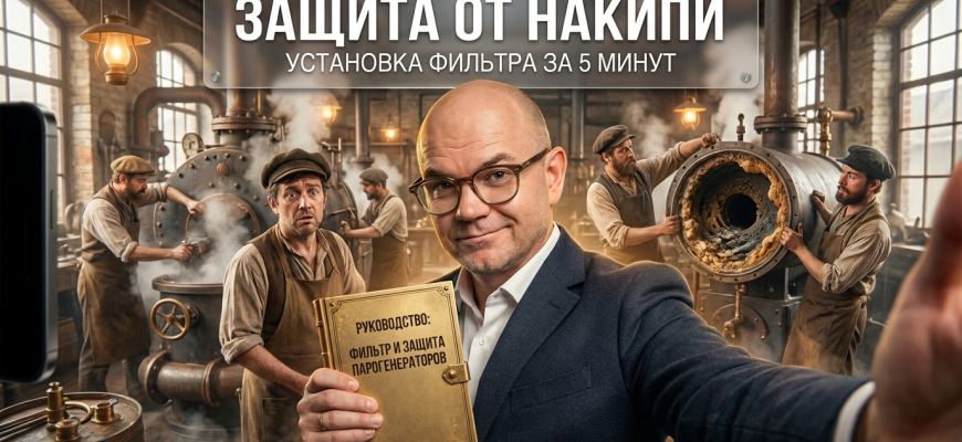 Фильтр для кофемашины и парогенератора, установка для защиты от накипи.