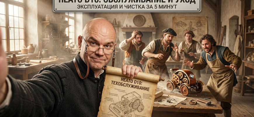 Робот-пылесос Neato D10 во время процесса обслуживания