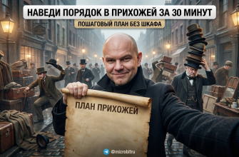 Прихожая без шкафа, организованная за 30 минут по пошаговому плану.