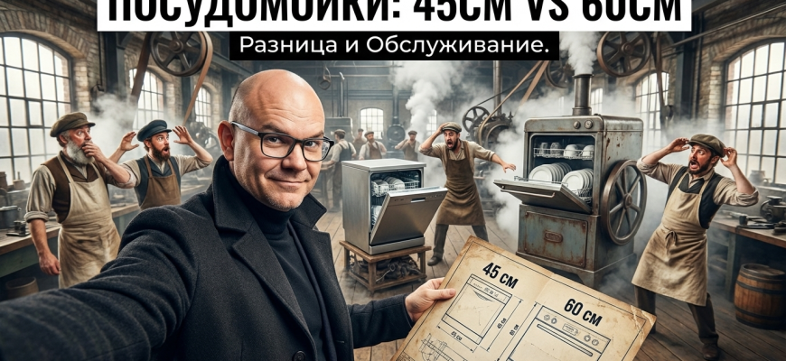 Посудомоечная машина 45 см и 60 см, сравнение моделей и их обслуживание