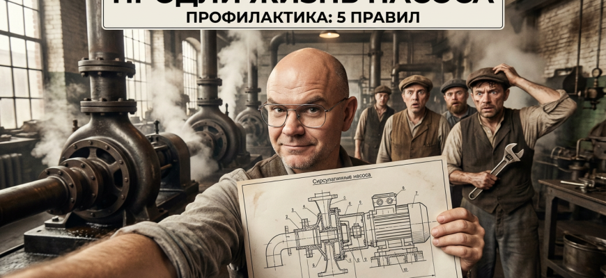 Циркуляционный насос с элементами профилактики и ухода