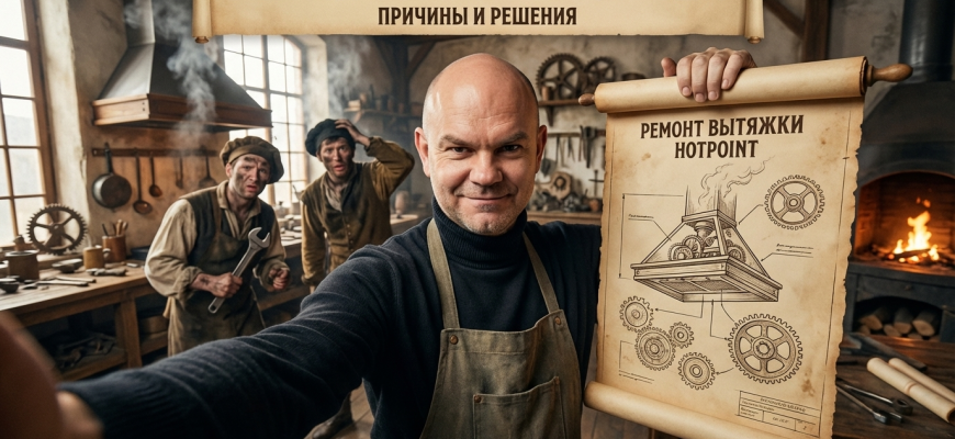 Экстрактор Hotpoint BI H Hood, нуждающийся в ремонте