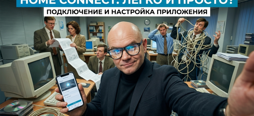Скриншот приложения Siemens Home Connect на смартфоне с настройками бытовой техники.