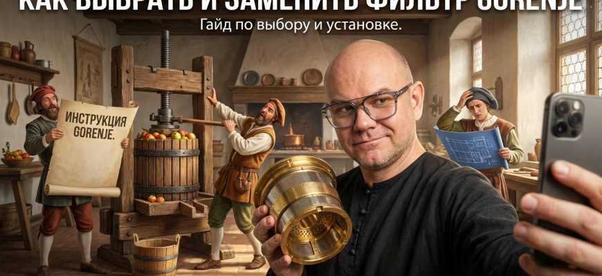 Соковыжималка Gorenje с установленным новым фильтром для приготовления соков.