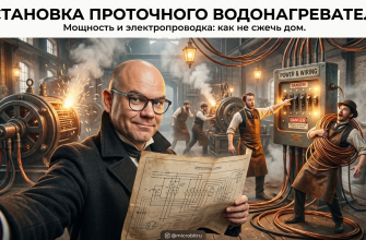 Проточный водонагреватель с акцентом на проводку для подключения