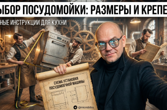 Выбор встраиваемой посудомойки для кухни, размеры и крепежные детали.