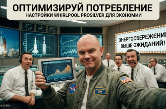 Энергоэффективная модель Whirlpool ProSilver с оптимизированными настройками.