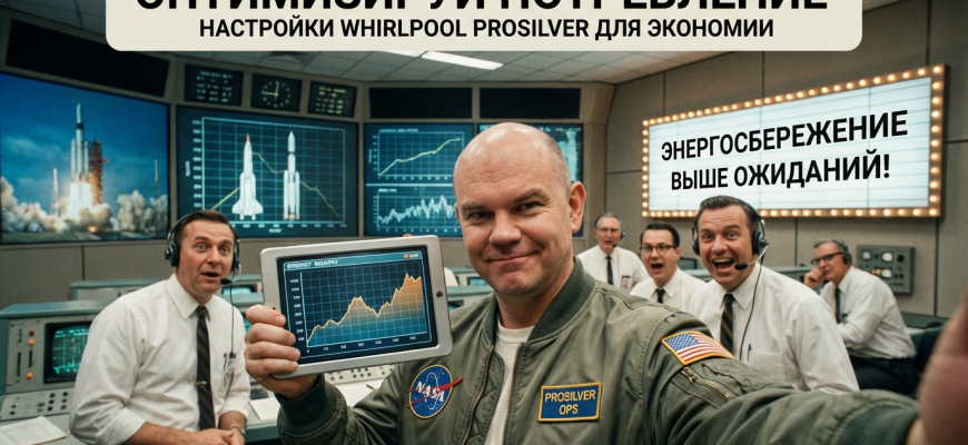 Энергоэффективная модель Whirlpool ProSilver с оптимизированными настройками.