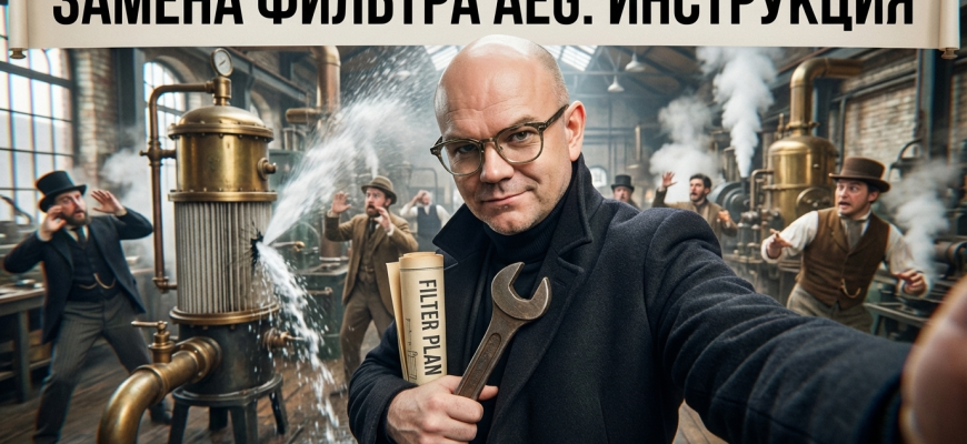 Замена фильтра для воды AEG SKS с пошаговой инструкцией по замене.